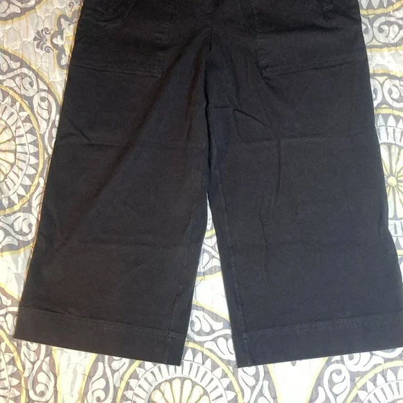 Spanx Black Wide Leg Capri Pull On Pant Size XL Petite - Picture 2 of 15